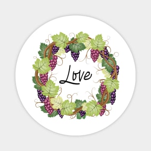 Love - Grape Vines Magnet